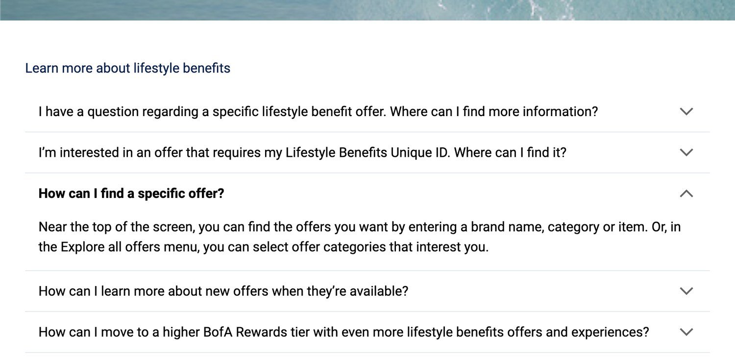The FAQ accordion with one question open